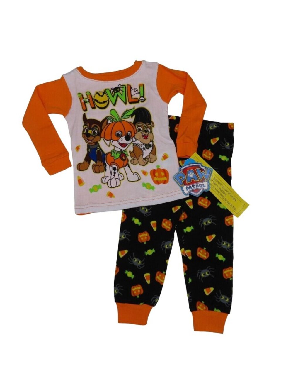 NEW Nickelodeon Paw Patrol 18M Baby Glow in the Dark Dog Howl Halloween Pajamas